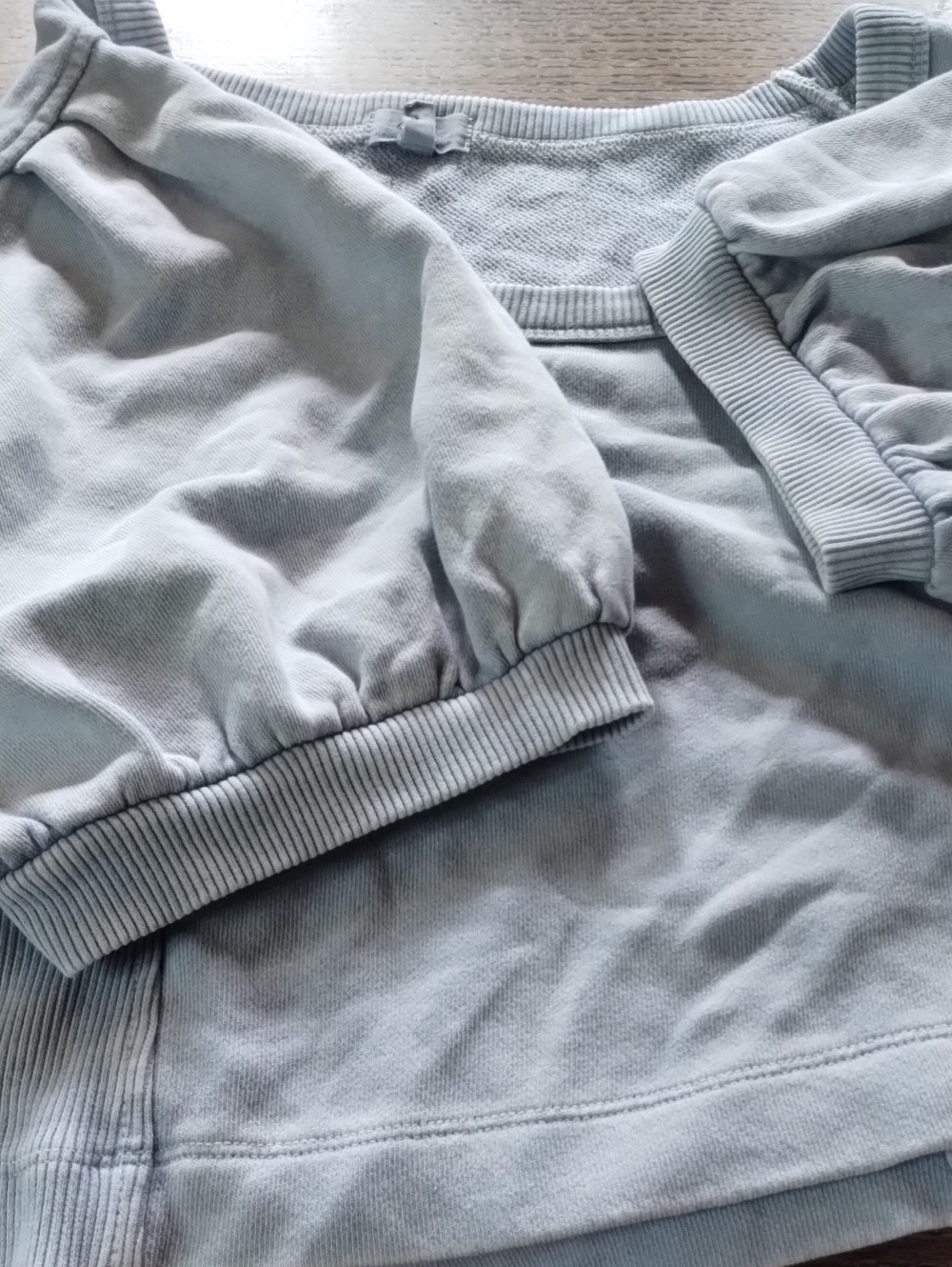 aerie Off-the-Shoulder Pullover Sweater in Light Gray